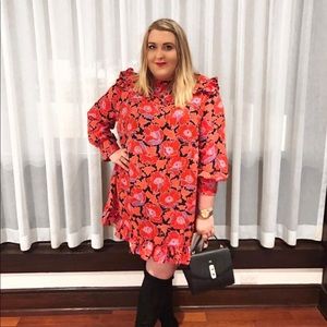 Floral ruffle dress